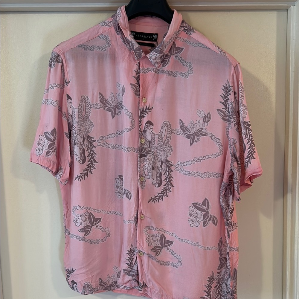 Pink Patterned Men's Shirt